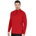 JAKO Long Sleeve Shirt Ziptop Challenge - Fleece Lining, Zip Fastening - Red Men